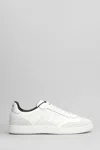 Balmain Swan Suede Sneakers In White