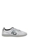 Balmain 'swan' Silver Colored Low Top Sneakers With Logo Detail In Metallic