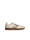 Balmain 'swan' White Leather Sneakers In White