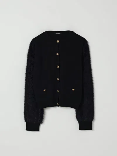 BALMAIN SWEATER BALMAIN KIDS COLOR BLACK,H18791002