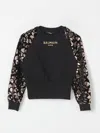 Balmain Sequin-embellished Cotton Sweatshirt In Schwarz