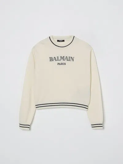 Balmain Sweater  Kids Color Ivory In Neutral