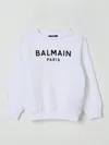 Balmain Logo-print Cotton Sweatshirt In White