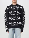 Balmain Printed Sweater In Black