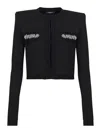 Balmain Crystal-embellished Cardigan In Black
