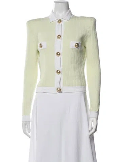 Pre-owned Balmain Sweater In Green