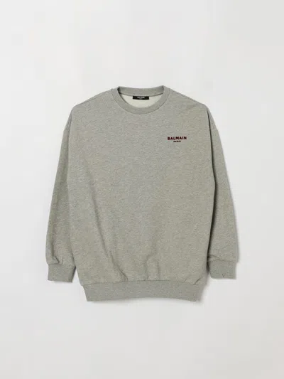 Balmain Sweater Kids Color Grey In Gray