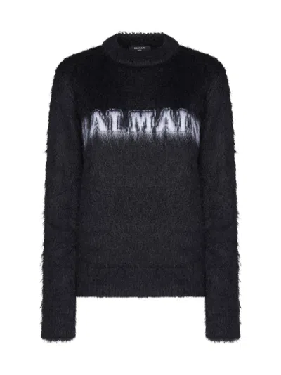 Balmain Sweater In Noir Blanc