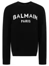 Balmain Merino Wool Sweater In Black