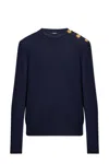 Balmain Classic Crew Neck Sweater In Blue