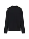 Balmain Crewneck Sweatshirt With Decorative Buttons