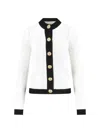 Balmain Women Ls Buttoned Torsade Knit Cardigan
