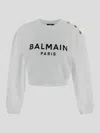 Balmain Logo-print Sweatshirt In White