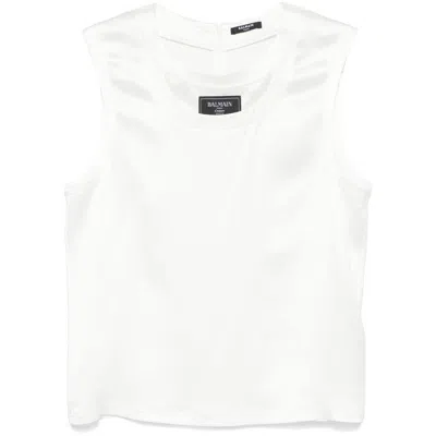 Balmain Sweaters In White