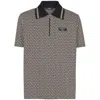 Balmain Labyrinth Polo Shirt With Jacquard Effect In Neutral