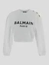 Balmain Logo-print Sweatshirt In White