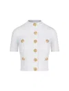 Balmain Crewneck Ribbed Cardigan Short Sleeves