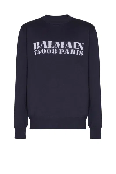 Balmain Sweaters In Blue