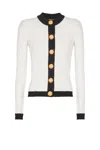 Balmain Twisted Cable Knit Cardigan
