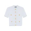 Balmain Short Cardigan Clothing In White