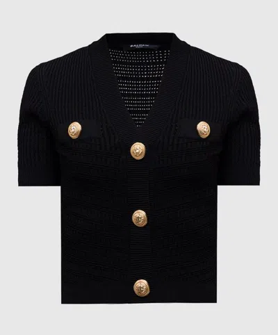 Balmain Sweaters In Black