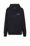 Balmain Logo-patch Cotton Hoodie In Black