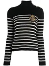 Balmain Sweaters In Black