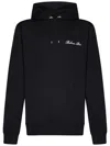 Balmain Signature Hooded Sweatshirt In Black