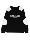 Balmain Boys Black Wool Sweater In Black