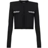 Balmain Crystal-embellished Cardigan In Black