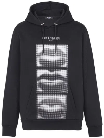 BALMAIN BALMAIN LIPS PRINT HOODIE