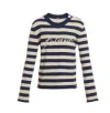 Balmain Embroidered Logo Cotton Sweater In Blue