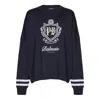 Balmain College Emblem Knit Jumper In Black