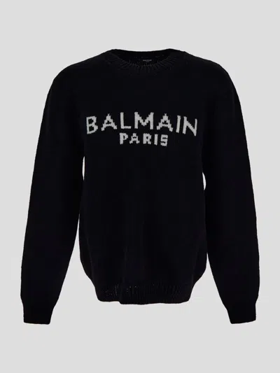 Balmain Sweaters In Noirblanc