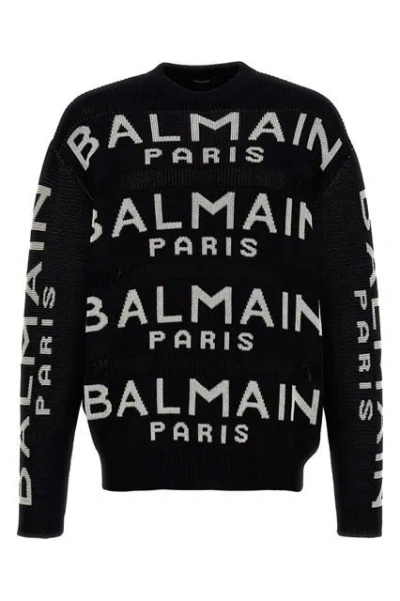 Balmain Sweaters In Noir/blanc