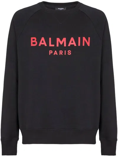 Balmain Sweaters In Noir/rouge