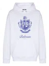 Balmain Hooded Sweater Kangaroo Pocket In Blue
