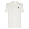 Balmain Polo Shirt Short Sleeves Ribbed Cuffs Collar In White