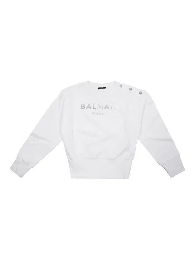 Balmain Kids' Sudadera - Blanco In White