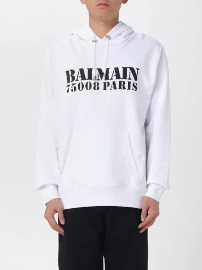 BALMAIN SWEATSHIRT BALMAIN MEN COLOR WHITE,H20763001