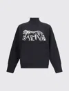Balmain Leopard Print High-neck Sweatshirt In Black