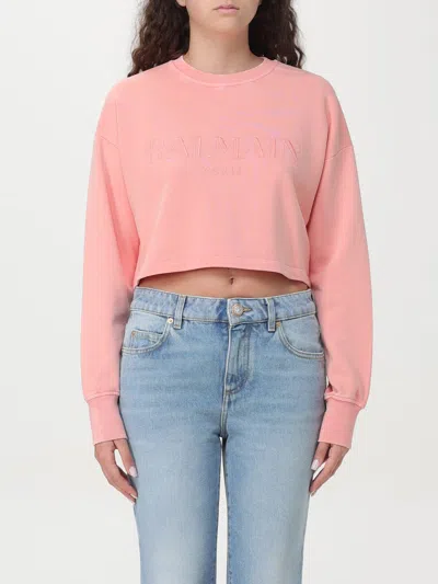 Balmain Sweatshirt  Woman Color Pink In 粉色