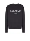 Balmain Logo-print Sweatshirt In Black