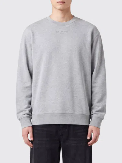 Balmain Sweatshirt Men Color Grey In Gray