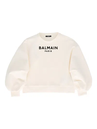 Balmain Sweater Kids Color Ivory In Neutral