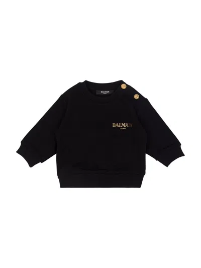 Balmain Sweatshirt With Logo In Black
