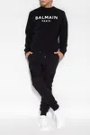 Balmain Black Foil Lounge Pants In Black