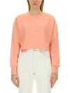 Balmain Sweatshirt With Logo In Pink