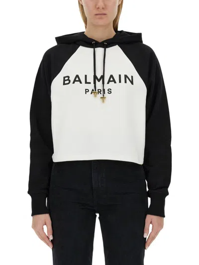 Balmain Sweatshirt  Damen Farbe Weiss In White