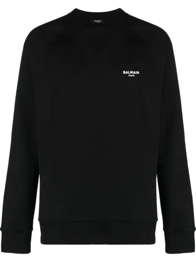 Balmain Sweatshirt With Print In Black